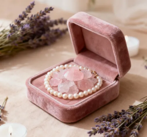Proper storage solutions for rose quartz jewelry