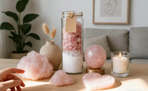How to make DIY rose quartz ornaments from raw stones