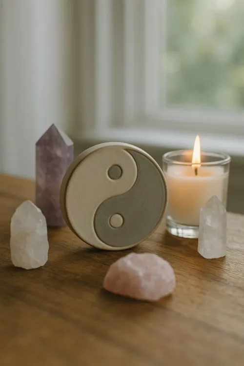 Rose quartz cluster with natural lighting