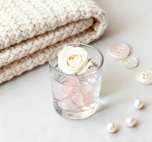 Color palettes and ribbon choices that complement rose quartz